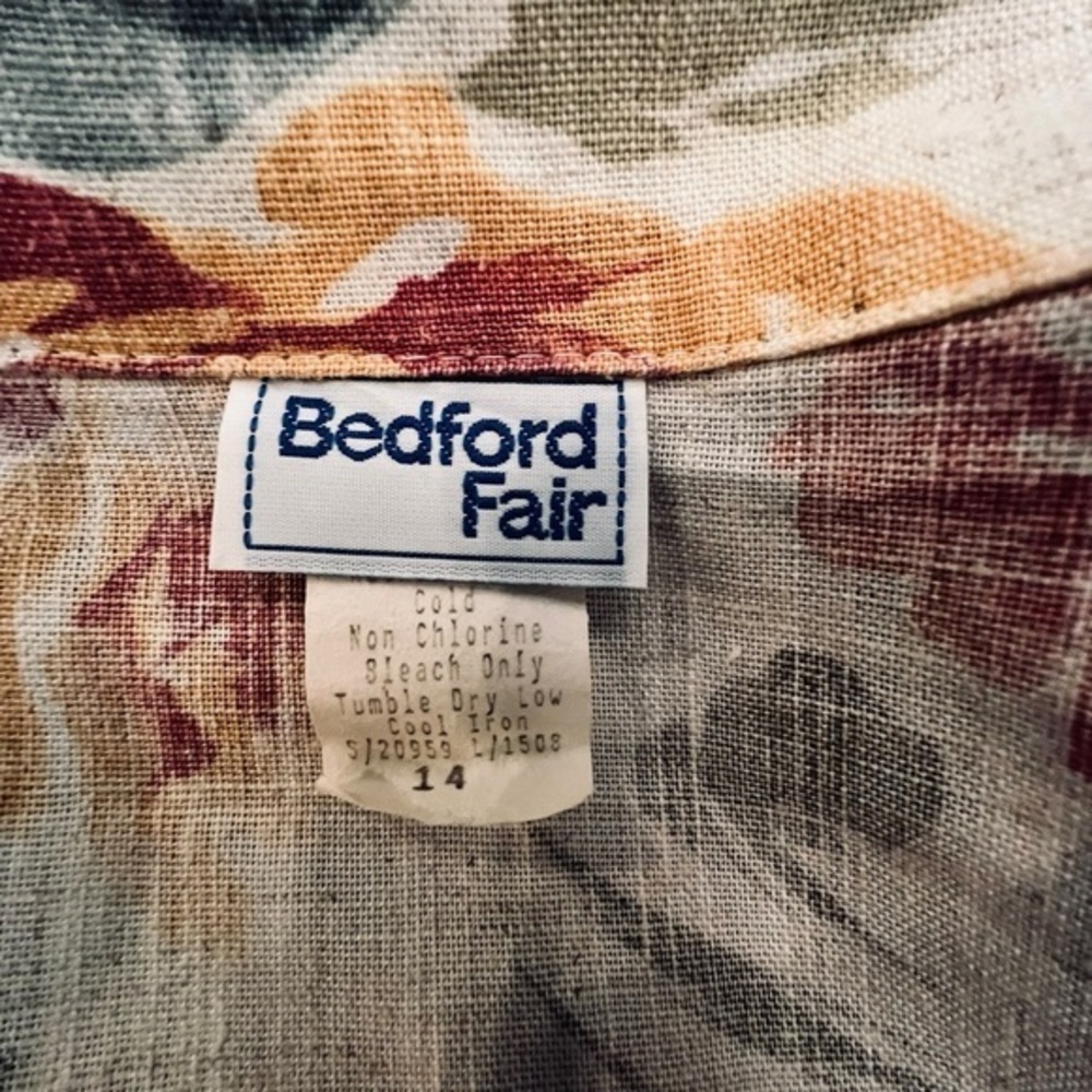 Vintage Bedford Fair Floral Blazer Jacket Long Sleeves Pockets Size 14 USA‎ Made - Picture 2 of 13